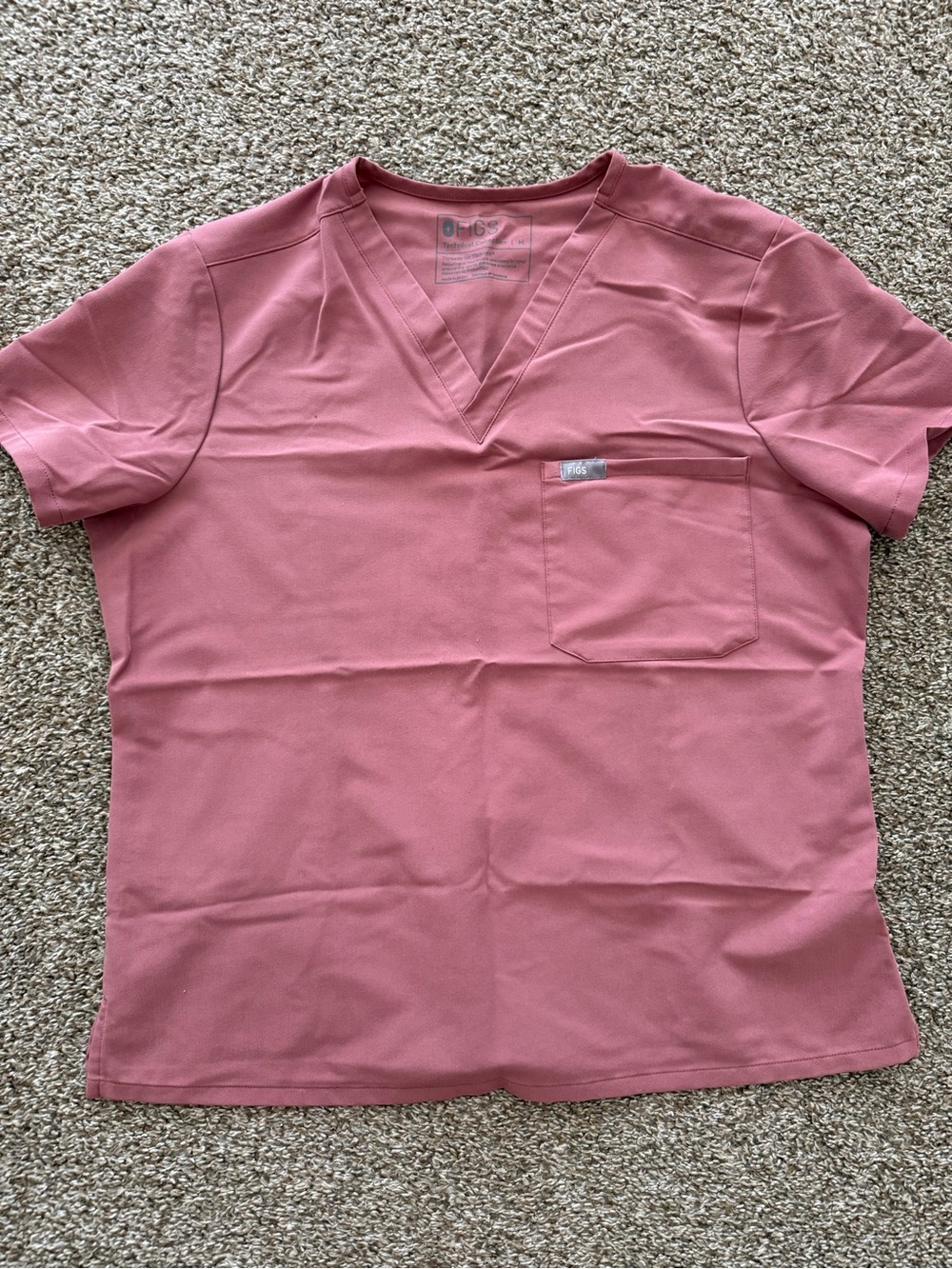 Figs Women's Dusty Rose Catrina scrub top